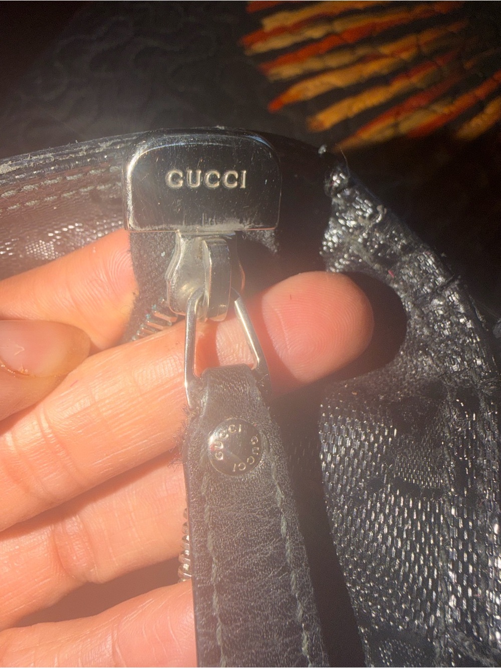 Gucci Black Messenger Bag with Green and Red Stripe - Picture 7 of 7